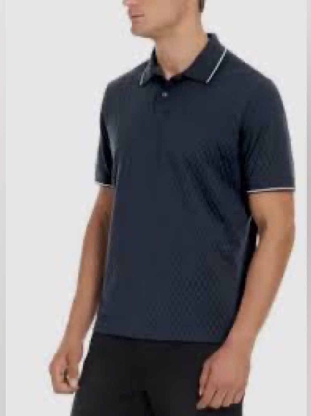 Ted Baker Navy Polo with White Contrast Trim